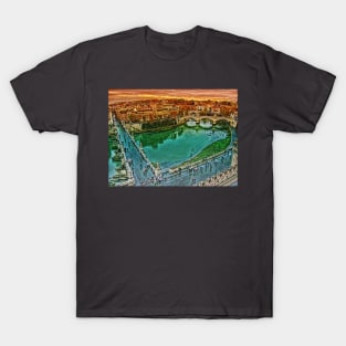 Rain in Rome. View from Castel Sant'Angelo. T-Shirt